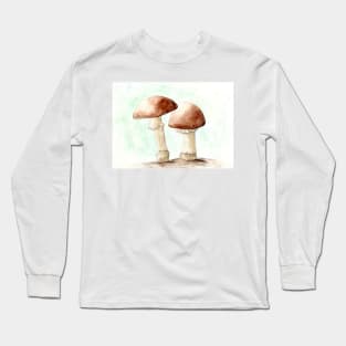 Mushrooms, watercolor painting Long Sleeve T-Shirt